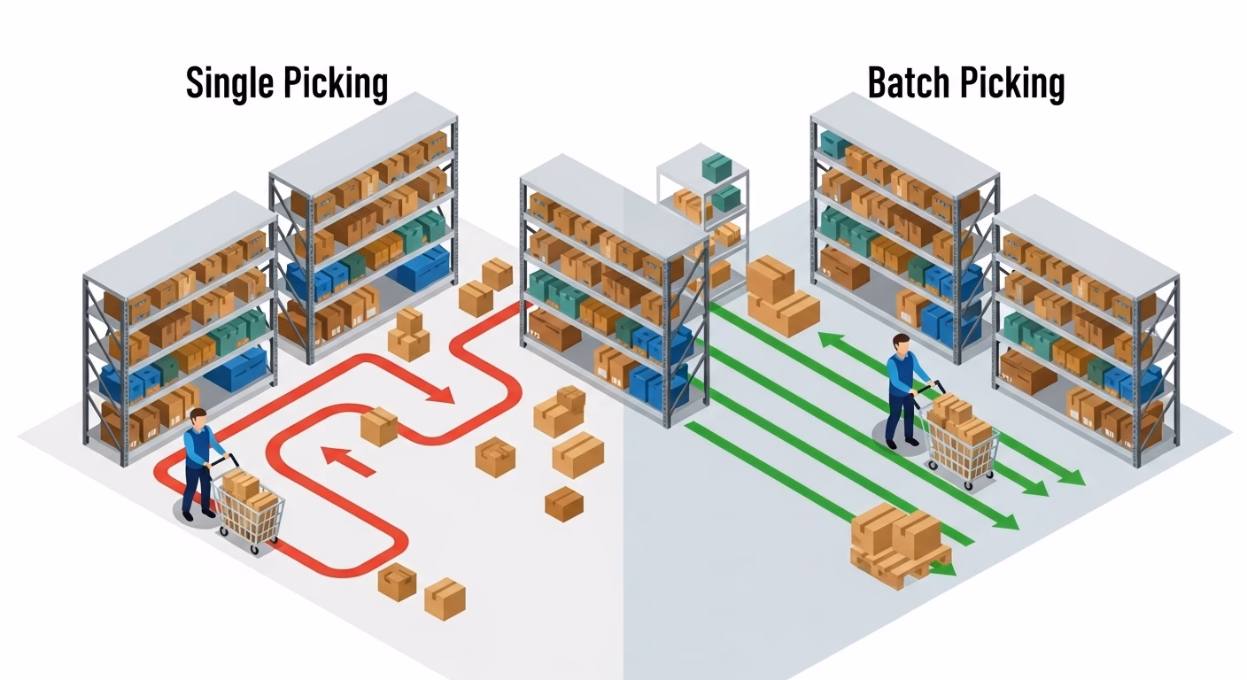 Tối ưu Quy trình Lấy hàng (Order Picking): Bí quyết “Xương sống” để Tăng tốc Fulfillment