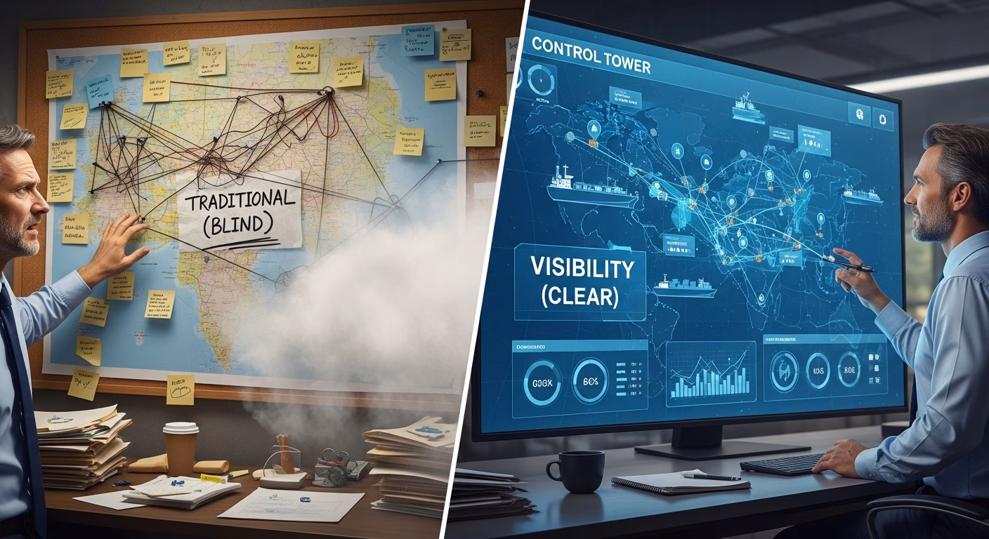 Supply Chain Visibility (Tầm nhìn Chuỗi cung ứng) là gì? Từ ‘Mù mờ’ đến ‘Tiên tri’ trong Quản trị Logistics