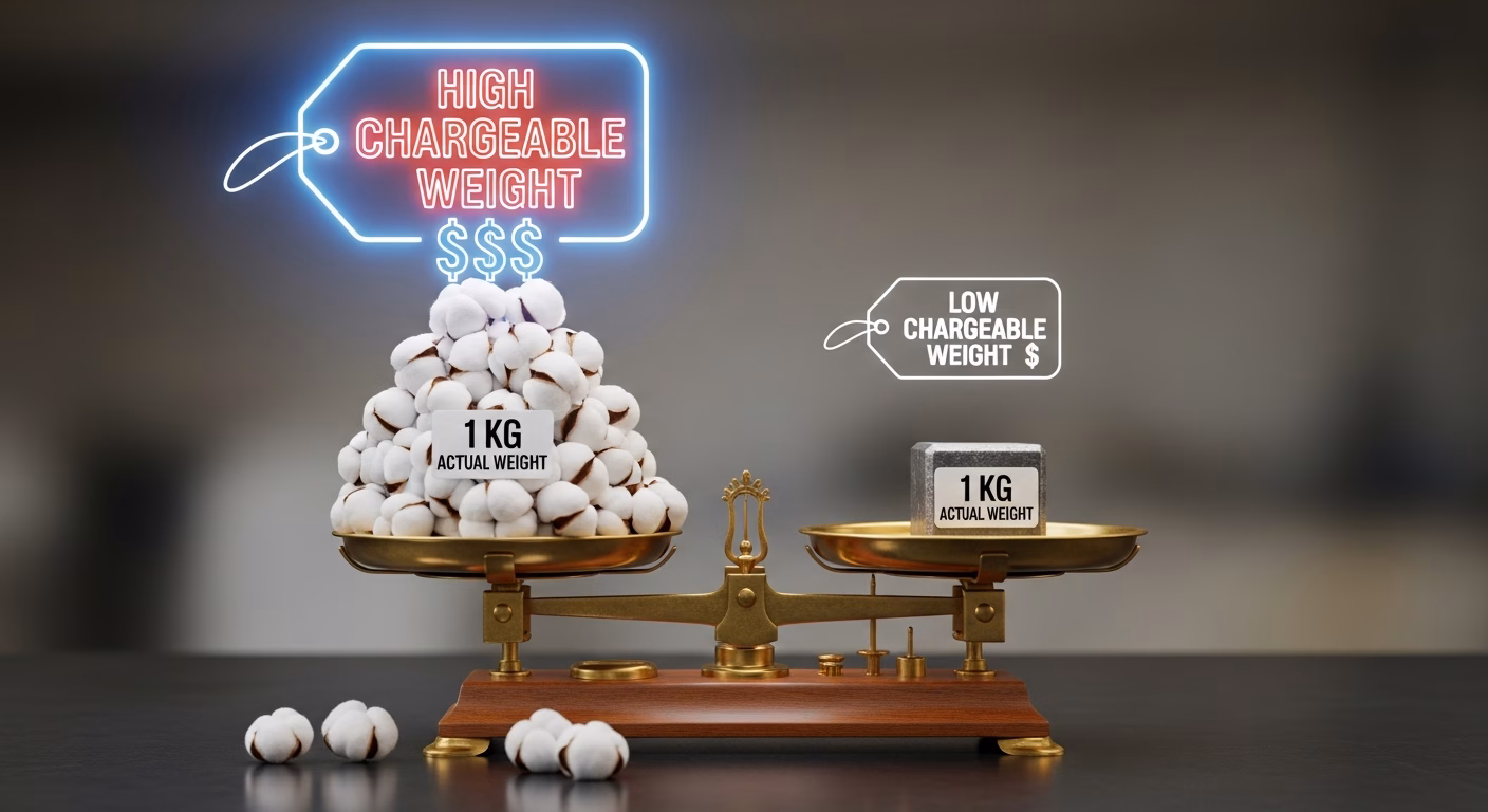Gross Weight vs. Chargeable Weight là gì? Tại sao gửi 1kg Bông gòn lại đắt hơn 1kg Sắt?