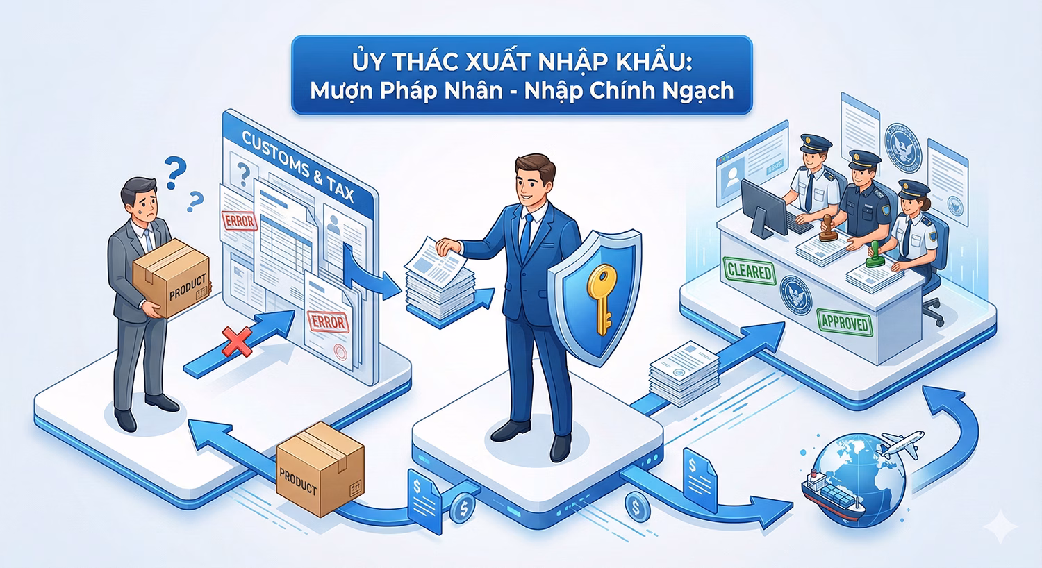 Ủy Thác Xuất Nhập Khẩu Là Gì? Tại Sao Nên Thuê Ngoài Thay Vì Tự Đứng Tên Tờ Khai?