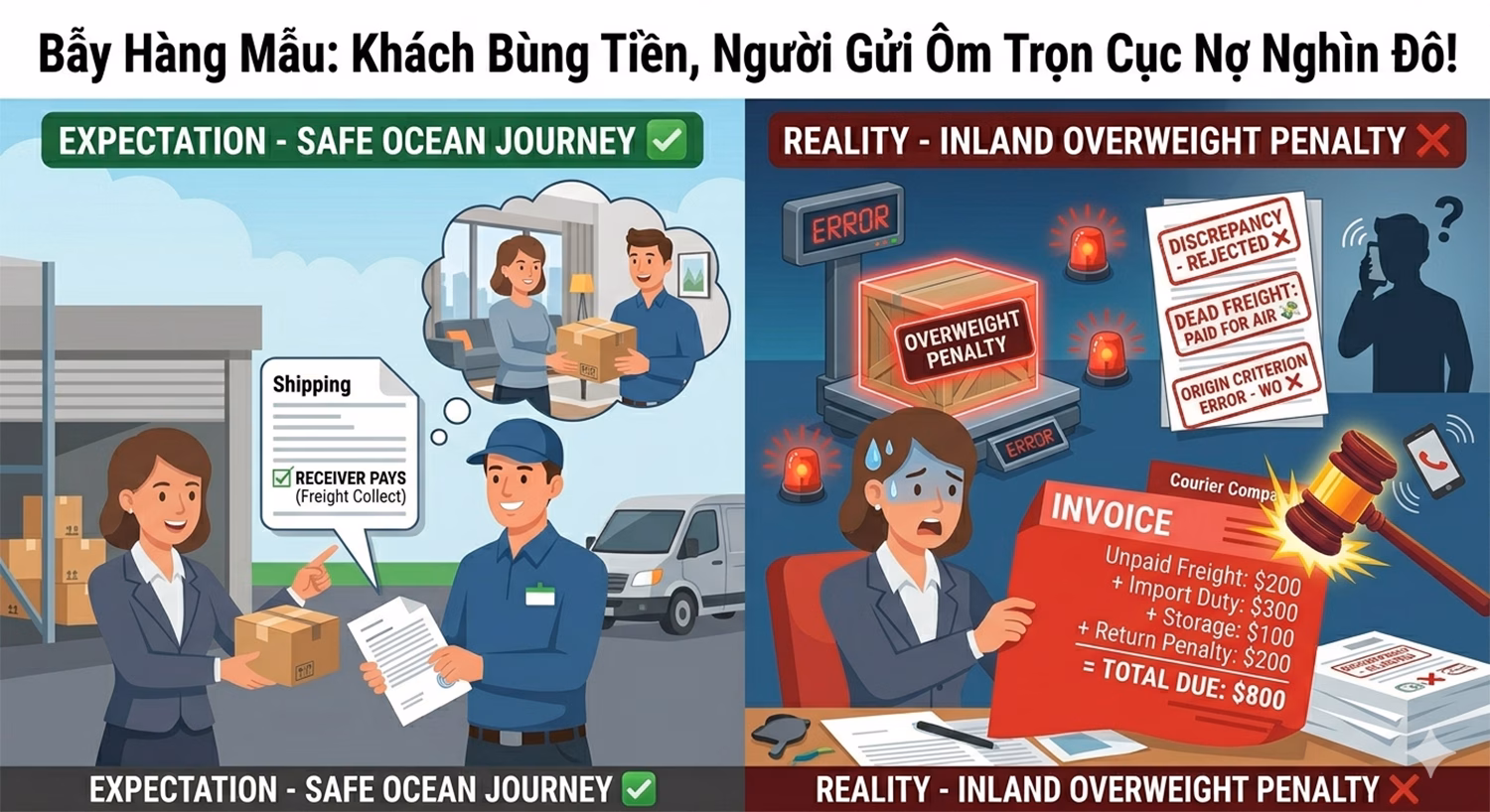 Bẫy Chuyển Phát Nhanh (Courier): Tích Chọn “Người Nhận Trả Cước” & Ôm Cục Nợ Hàng Nghìn Đô!